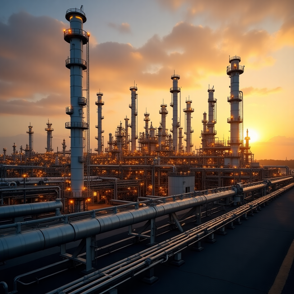 Refinería de petróleo mexicana en operación